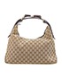 Gucci Brown Monogram Horsebit Hobo 115867467891, back view
